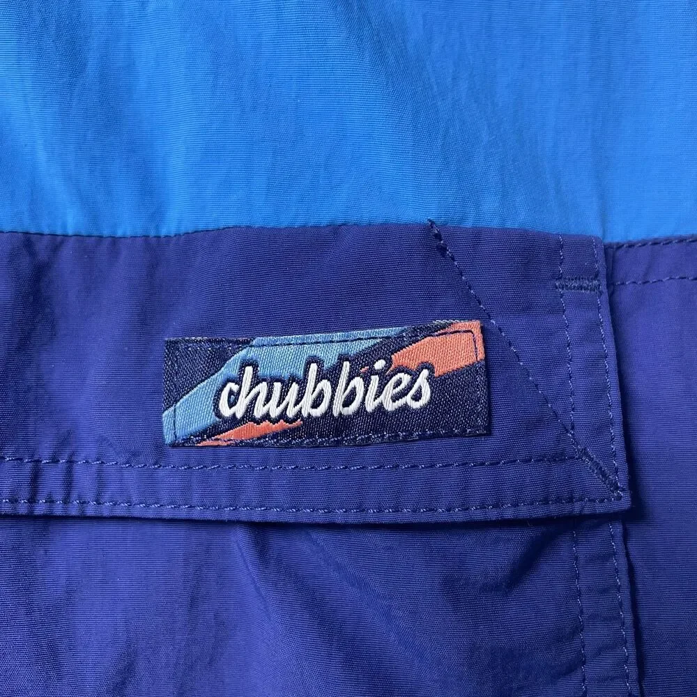 Chubbies The Neon Lights Reversible Fleece Anorak Flamingo Jacket Men's XXL-(mp)